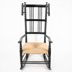Philip Webb Philip Webb style Of An Ebonized Turners Rocking Chair - 4193223