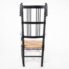 Philip Webb Philip Webb style Of An Ebonized Turners Rocking Chair - 4193229