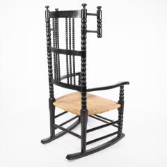 Philip Webb Philip Webb style Of An Ebonized Turners Rocking Chair - 4193231