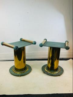 Philip and Kelvin LaVerne DRAMATIC POST MODERN BRUTALIST COLUMN PEDESTAL TABLES - 2080230