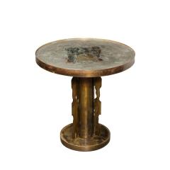 Philip and Kelvin LaVerne Pair of Etruscan Side Tables after Picasso in Bronze by Philip Kelvin Laverne - 3443067