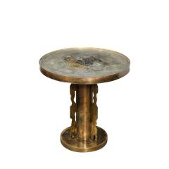 Philip and Kelvin LaVerne Pair of Etruscan Side Tables after Picasso in Bronze by Philip Kelvin Laverne - 3443242