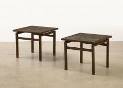 Philip and Kelvin LaVerne Pair of Kuan Su Side Tables by Philip Kelvin LaVerne - 3492603