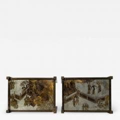 Philip and Kelvin LaVerne Pair of LaVerne TAO Chinoiserie Style Side Tables - 1772537