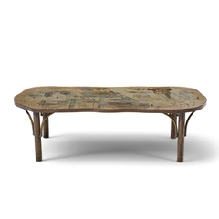 Philip and Kelvin LaVerne Philip Kelvin LaVerne Chan Model 140 Mid Century Bronze Coffee Table - 4738239