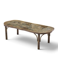 Philip and Kelvin LaVerne Philip Kelvin LaVerne Chan Model 140 Mid Century Bronze Coffee Table - 4738241