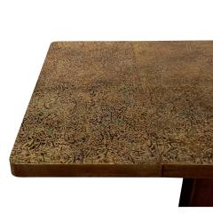 Philip and Kelvin LaVerne Philip Kelvin LaVerne Etruscan Spiral Extension Dining Table 1960s Signed  - 3887174