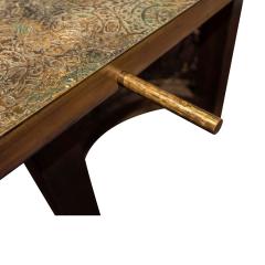 Philip and Kelvin LaVerne Philip Kelvin LaVerne Etruscan Spiral Extension Dining Table 1960s Signed  - 3887176