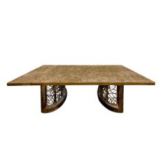 Philip and Kelvin LaVerne Philip Kelvin LaVerne Etruscan Spiral Extension Dining Table 1960s Signed  - 3887179