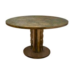 Philip and Kelvin LaVerne Philip Kelvin LaVerne Etruscan Spiral Table with Sculpture Base 1970s Signed  - 3837698