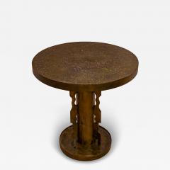 Philip and Kelvin LaVerne Philip Kelvin LaVerne Exceptional Etruscan Spiral Side Table 1960s Signed  - 4290697