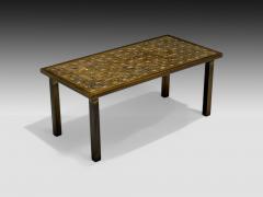 Philip and Kelvin LaVerne Philip Kelvin LaVerne Mid Century Etched Bronze Fantasia Coffee Table 1960s - 4062164