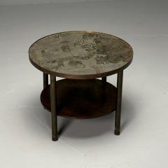 Philip and Kelvin LaVerne Philip Kelvin LaVerne Mid Century Modern Tao Shelf Tall Side Table Bronze - 3804958