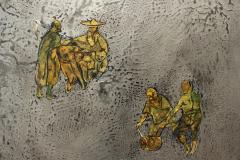 Philip and Kelvin LaVerne Philip Kelvin LaVerne Peasants Plaque 1960s - 830002