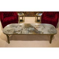 Philip and Kelvin LaVerne Philip Kelvin LaVerne Rare Large Rectangular Chan Coffee Table 1960s Signed  - 3950528