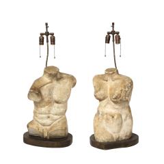 Philip and Kelvin LaVerne Philip Kelvin LaVerne Rare and Important Torso Table Lamps ca 1970 signed  - 2820310