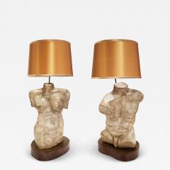 Philip and Kelvin LaVerne Philip Kelvin LaVerne Rare and Important Torso Table Lamps ca 1970 signed  - 3098261