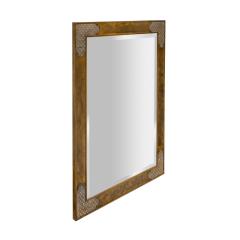 Philip and Kelvin LaVerne Philip Kelvin LaVerne Rare and Significant Kaun Corner Mirror 1960s Signed  - 3887580