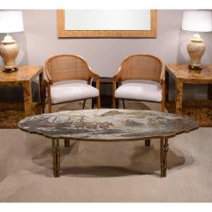 Philip and Kelvin LaVerne Philip Kelvin LaVerne Tang Boucher Coffee Table with Stunning Colors 1960s - 3699551