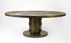 Philip and Kelvin LaVerne Philip Kelvin Laverne Cocktail Table with Etruscan Base Custom Motif - 2124380