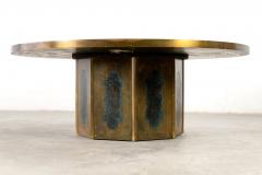 Philip and Kelvin LaVerne Philip Kelvin Laverne Large Chan Cocktail Table in Bronze and Pewter - 2838072