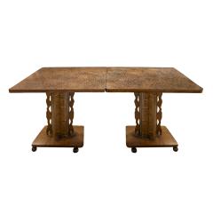 Philip and Kelvin LaVerne Philip and Kelvin LaVerne 2 piece Etruscan Spiral Dining Table 1960s Signed  - 3433859