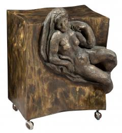 Philip and Kelvin LaVerne Philip and Kelvin LaVerne Figural Cube End Table Signed One of a Kind - 2825356