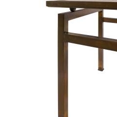 Philip and Kelvin LaVerne Philip and Kelvin LaVerne Kuan Su Side Table with Floral Motif 1960s Signed  - 4128568
