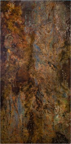 Philip and Kelvin LaVerne Philip and Kelvin LaVerne Large Rainforest Painting on Bronze 1970s Signed  - 4386062