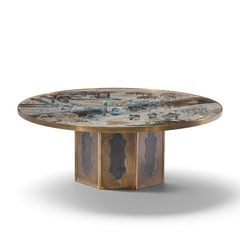 Philip and Kelvin LaVerne Philip and Kelvin LaVerne Mid Century Chan Bronze Coffee Table - 4754054