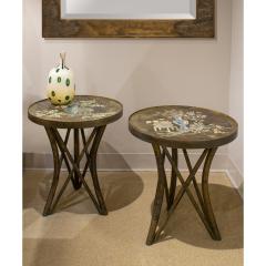 Philip and Kelvin LaVerne Philip and Kelvin LaVerne Pair of Shang Ti Tables 1960s Signed  - 3926713