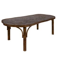 Philip and Kelvin LaVerne Philip and Kelvin LaVerne Rare Chan Floral Coffee Table 1950s Signed  - 4255979