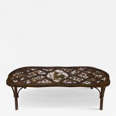 Philip and Kelvin LaVerne Philip and Kelvin LaVerne Rare Fragonard Pierced Coffee Table 1960s Signed  - 4401205