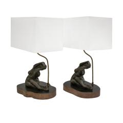 Philip and Kelvin LaVerne Philip and Kelvin LaVerne Rare Pair of Galatea Table Lamps 1970s Signed  - 3869231