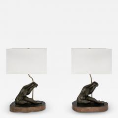 Philip and Kelvin LaVerne Philip and Kelvin LaVerne Rare Pair of Galatea Table Lamps 1970s Signed  - 3871426