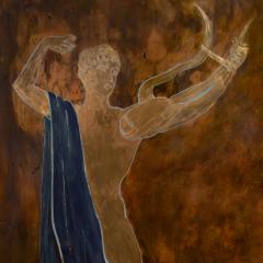 Philip and Kelvin LaVerne Philip and Kelvin LaVerne Rare Pair of Large Classical Plaques 1960s Signed  - 4291518