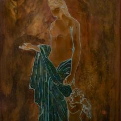 Philip and Kelvin LaVerne Philip and Kelvin LaVerne Rare Pair of Large Classical Plaques 1960s Signed  - 4291519