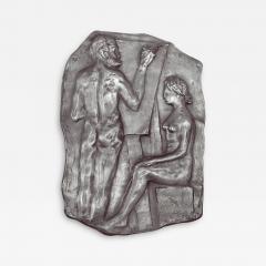Philip and Kelvin LaVerne Philip and Kelvin LaVerne Rare Pewter Wall Sculpture 1960s - 3658447