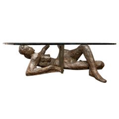 Philip and Kelvin LaVerne Philip and Kelvin LaVerne Rare and Important Figural Coffee Table 1970s Signed  - 3241959