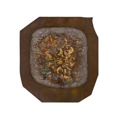 Philip and Kelvin LaVerne Philip and Kelvin LaVerne Stunning Abstract Collage Dialogue 1960s Signed  - 4365790