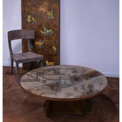 Philip and Kelvin LaVerne Philip and Kelvin LaVerne Stunning Chan Coffee Table 1960s Signed  - 4385313