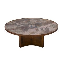 Philip and Kelvin LaVerne Philip and Kelvin LaVerne Stunning Chan Coffee Table 1960s Signed  - 4392385