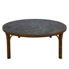 Philip and Kelvin LaVerne Philip and Kelvin LaVerne Stunning Etruscan Spiral Coffee Table 1960s Signed  - 4250881