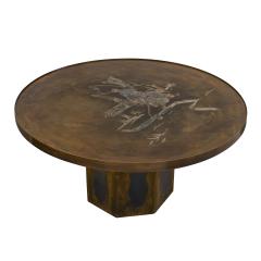 Philip and Kelvin LaVerne Philip and Kelvin LaVerne Unique Early Coffee Table with Chinese Motif 1960s - 4106910