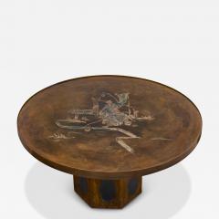 Philip and Kelvin LaVerne Philip and Kelvin LaVerne Unique Early Coffee Table with Chinese Motif 1960s - 4107010