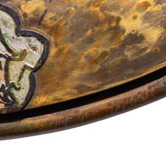 Philip and Kelvin LaVerne Philip and Kelvin LaVerne Unique Engraved Oval Mirror 1970s Signed  - 4282861