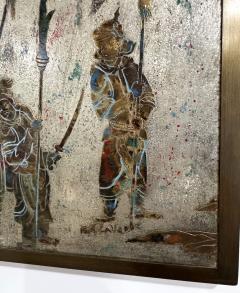 Philip and Kelvin LaVerne Philip and Kelvin LaVerne Unique Ming Bronze Wall Sculpture 1960s Signed  - 4754097