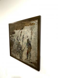 Philip and Kelvin LaVerne Philip and Kelvin LaVerne Unique Ming Bronze Wall Sculpture 1960s Signed  - 4754110