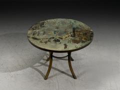 Philip and Kelvin LaVerne Rare Center Table Bronze USA 1960s - 4642955