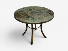 Philip and Kelvin LaVerne Rare Center Table Bronze USA 1960s - 4642956